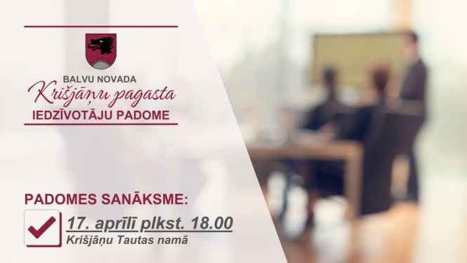 17. aprīlī notiks Krišjāņu pagasta Iedzīvotāju padomes sēde