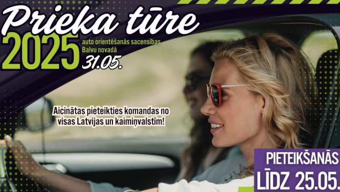 Maija izskaņā norisināsies tradicionālās auto orientēšanās sacensības ''Prieka tūre''
