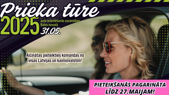 auto orientēšanās sacensības ''Prieka tūre''