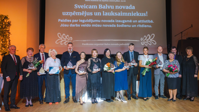 Balvas ''Balvu novada Gada balva uzņēmējdarbībā un lauksaimniecībā'' saņēmēji