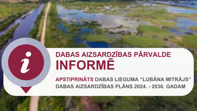 Par dabas lieguma “Lubāna mitrājs” dabas aizsardzības plāna apstiprināšanu