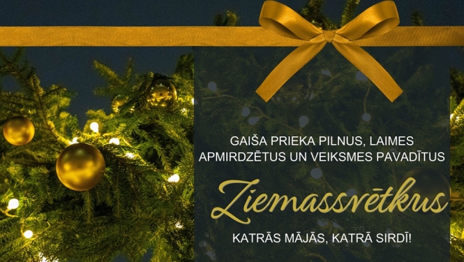 Gaiša prieka pilnus, laimes apmirdzētus un veiksmes pavadītus Ziemassvētkus katrās mājās!