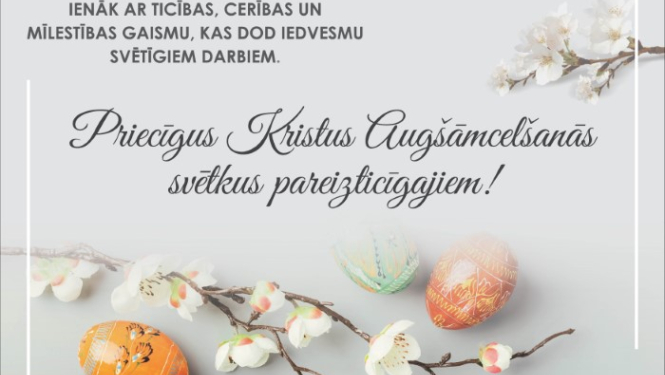 Priecīgus Kristus augšāmcelšanās svētkus pareizticīgajiem!