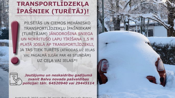 Svarīga informācija transportlīdzekļa īpašniekiem (turētājiem)!