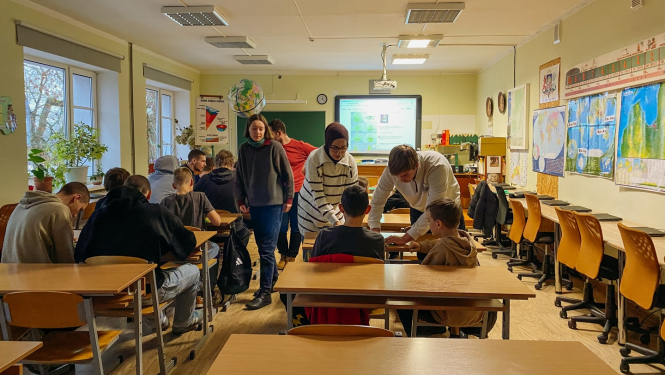 Viļakas vidusskolas klases telpa