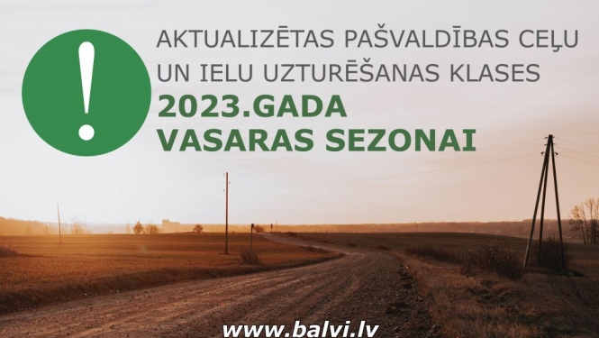 Ceļu uzturēšanas klases 2023