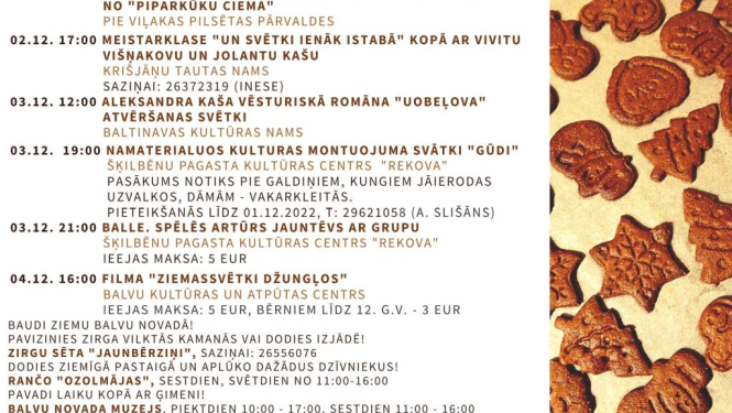 Nedēļas nogales norišu plāns Balvu novadā