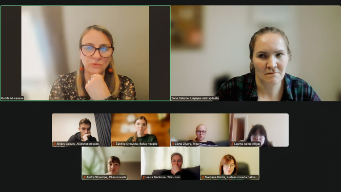 Ekrānšāviens no tiešsaistes semināra