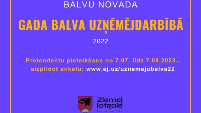 Balvu novada gada balva uzņēmējdarbībā 2022