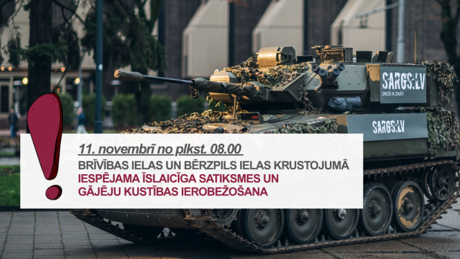 Par satiksmes ierobežojumiem 11.novembrī