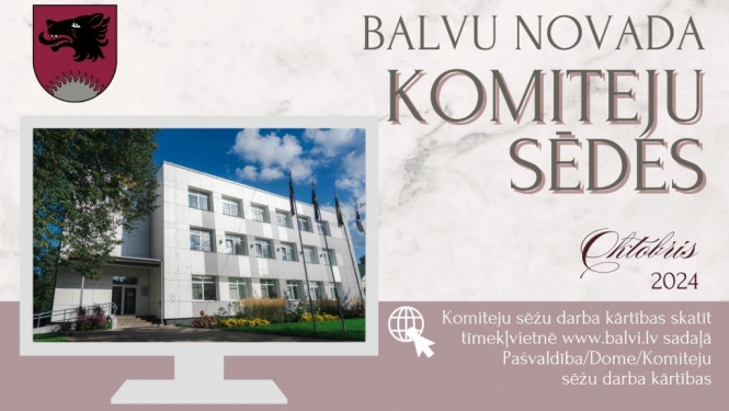 Komiteju sēdes oktobrī