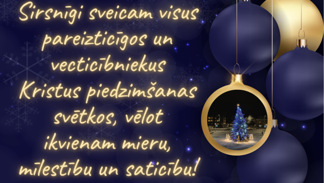 Sirsnīgi sveicam pareizticīgos un vecticībniekus Kristus piedzimšanas svētkos
