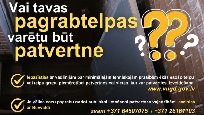 Vai tavas pagrabtelpas varētu būt patvertne?