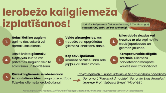 Spānijas kailgliemežu izplatīšanas ierobežošanas noteikumi 