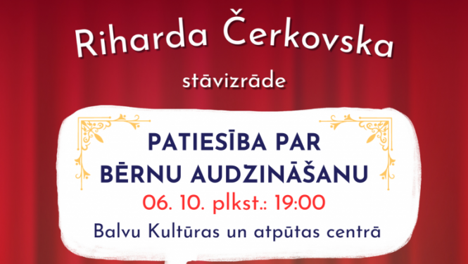 AFIŠA_Stāvizrāde ''Patiesība par bērnu audzināšanu''