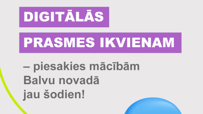 Vizuālais materiāls par projekta ''Sabiedrības digitālo prasmju attīstība'' aktivitāti
