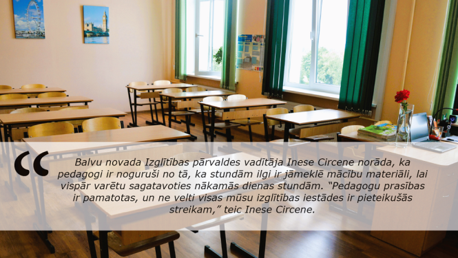 STREIKS ATCELTS!!! Arī Balvu novada izglītības iestāžu darbinieki plānoja piedalīties streikā