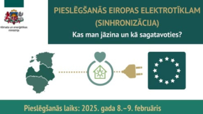 ​ .–9. februārī Baltijas valstis atvienosies no Krievijas energosistēmas un pievienosies kopējam Eiropas  energotīklam  ​