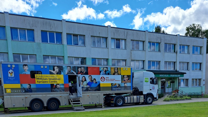 Mobilais veselības aprūpes centrs bērniem 2022.gada 24.novembrī pieņēma mazos pacientus Balvos