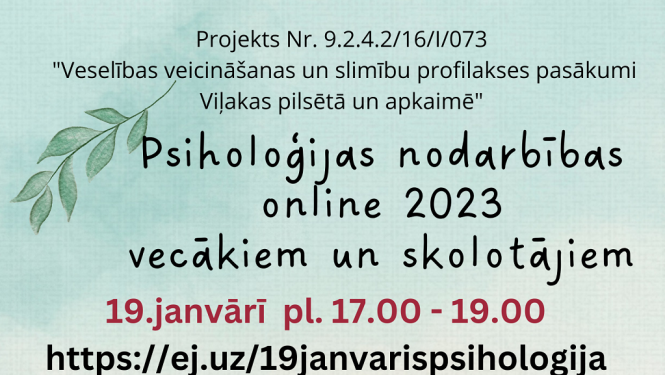 Vecākus un pedagogus aicina piedalīties psiholoģijas nodarbībās (tiešsaistē)