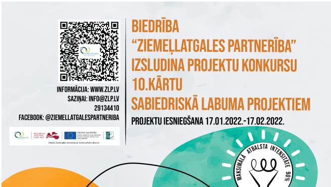 Biedrība “Ziemeļlatgales partnerība” izsludina atklāta konkursa projektu iesniegumu pieņemšanas 10. kārtu