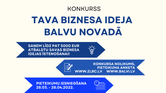 Uzsākta biznesa ideju konkursa pieteikumu “Tava biznesa ideja Balvu novadā” vērtēšana