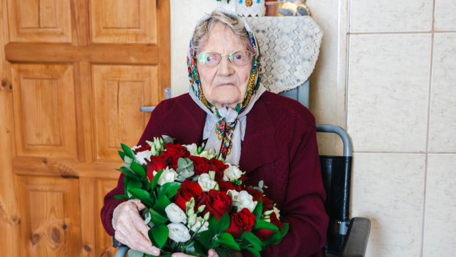 Valentīna Dreimane savā 100. dzimšanas dienā