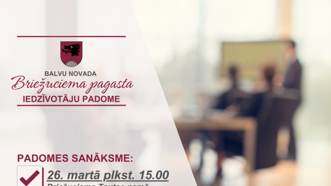 26.martā notiks Briežuciema pagasta Iedzīvotāju padomes sanāksme