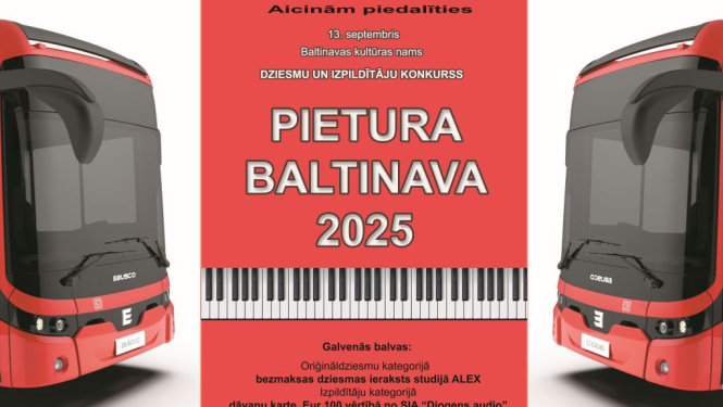 Aicina pieteikties dziesmu un izpildītāju konkursam “Pietura Baltinavā 2025”