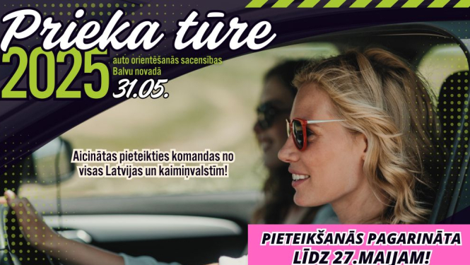 auto orientēšanās sacensības ''Prieka tūre''