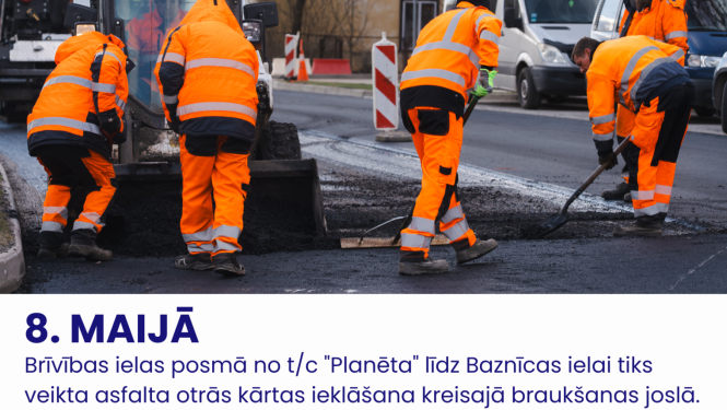 Satiksmes ierobežojumi Brīvības ielas posmā