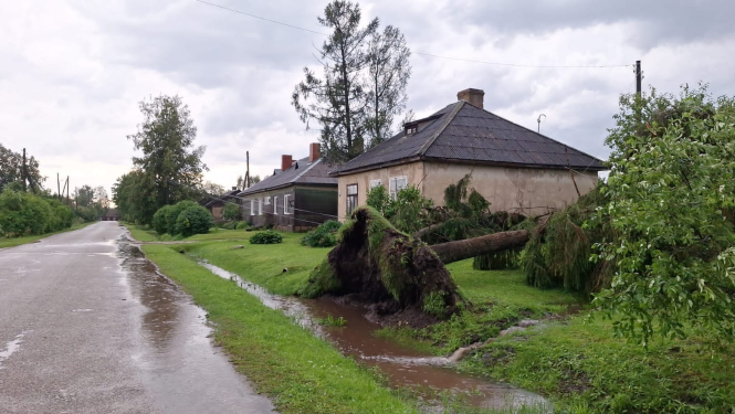 Vētras postījumi Viļakā 2025. gada 11. jūlijā