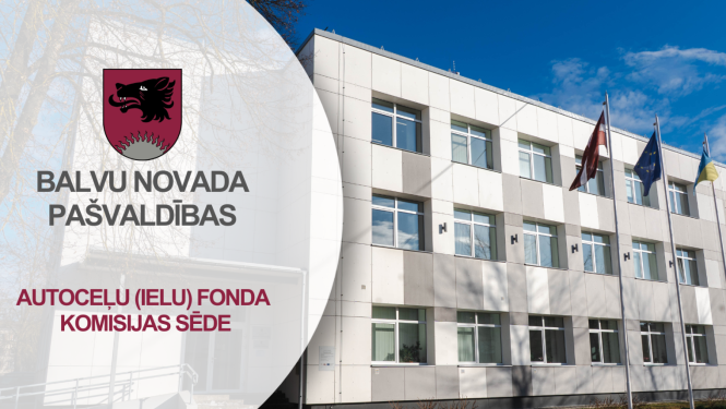 Skats uz Balvu novada Centrālās pārvaldes ēku pavasarī 