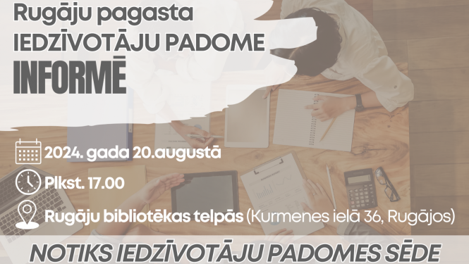 20. augustā notiks Rugāju pagasta Iedzīvotāju padomes sēde