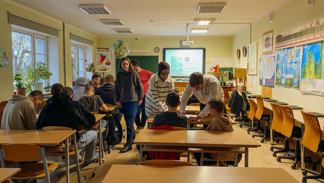 Viļakas vidusskolas klases telpa