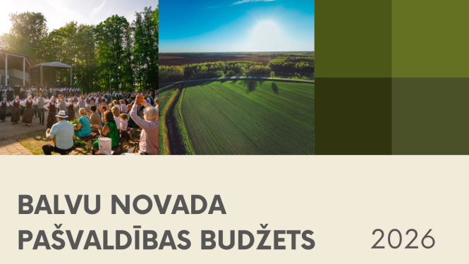 Balvu novada pašvaldības budžets 2026.gadam vizuālais materiāls