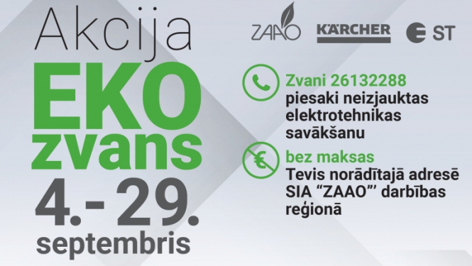 “EKO ZVANS” - piesaki elektrotehnikas izvešanu un laimē!