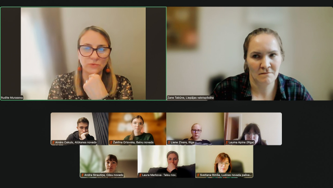 Ekrānšāviens no tiešsaistes semināra