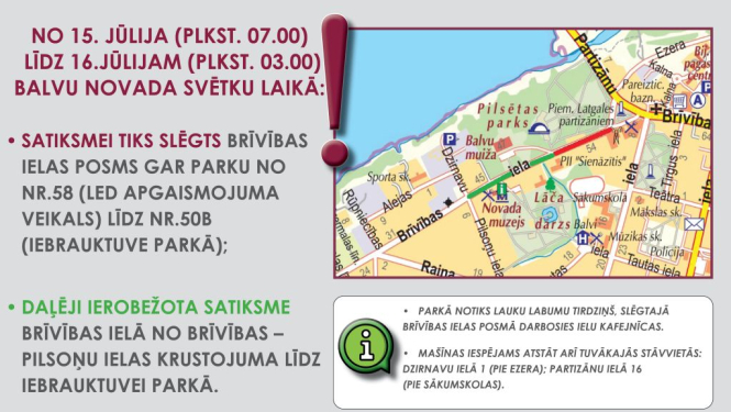 Ierobežojumi novada svētku laikā