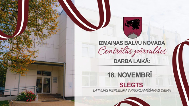 Darba laika izmaiņas valsts svētkos