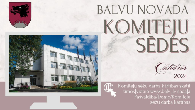 Komiteju sēdes oktobrī