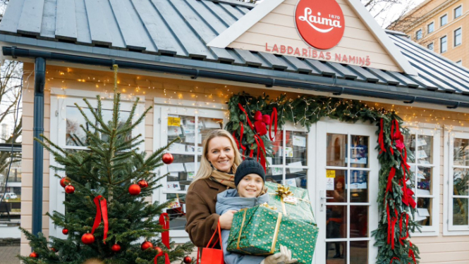 Laimas labdarības namiņ pie Laimas pulksteņa Rīgā