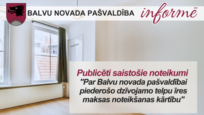 Ar 1.aprīli mainīsies pašvaldības dzīvojamās telpas īres maksa