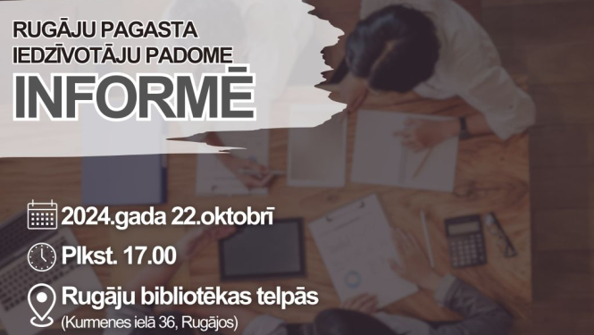 22.oktobrī notiks Rugāju pagasta Iedzīvotāju padomes sēde