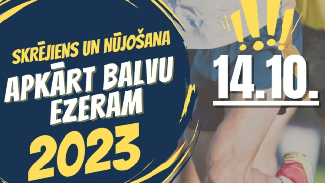 Skrējiens un nūjošana apkārt Balvu ezeram