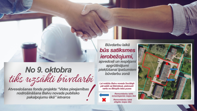 Informācija iedzīvotājiem par plānotajiem būvdarbiem Sociālajā pārvaldē, Raiņa ielā 52