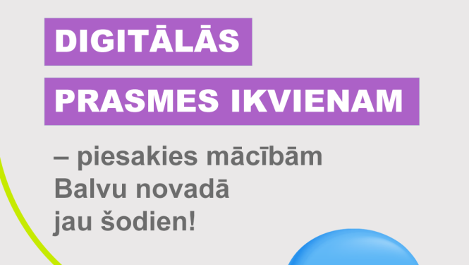 Vizuālais materiāls par projekta ''Sabiedrības digitālo prasmju attīstība'' aktivitāti