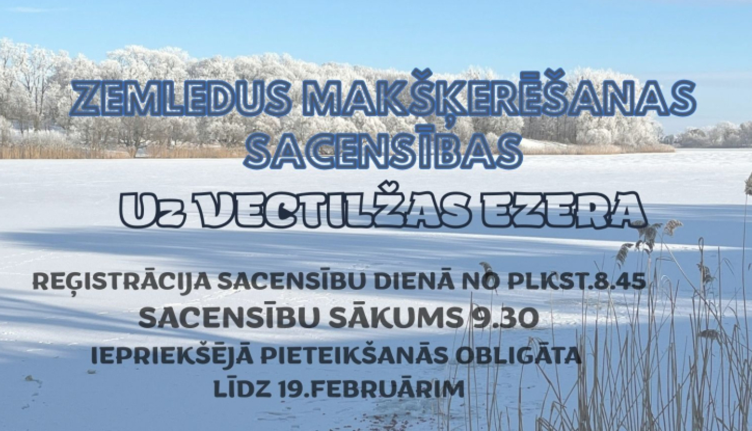 Afiša zemledus makšķerēšana