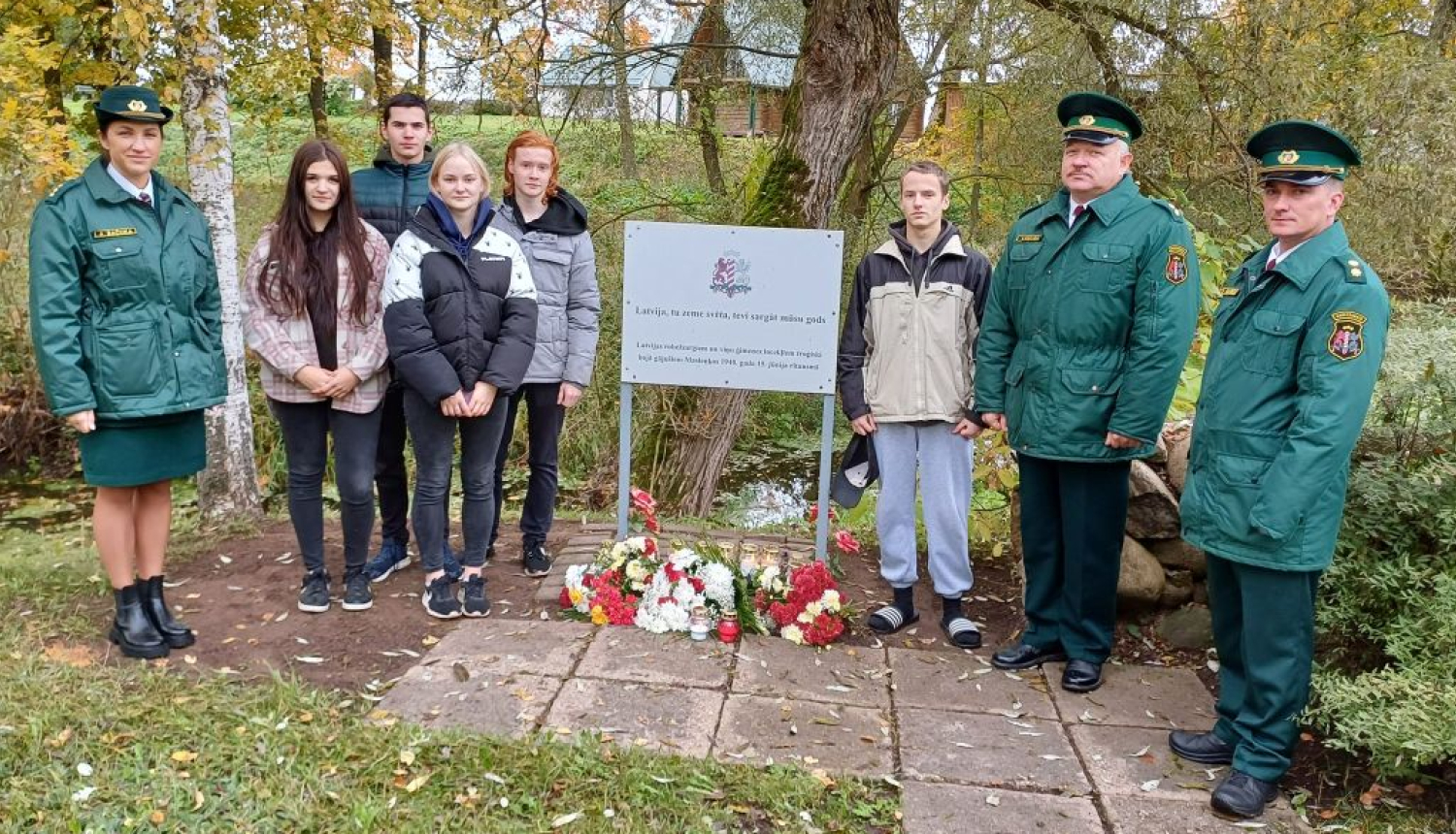 Atceres brīdis, godinātu represēto Latvijas robežsargu piemiņu