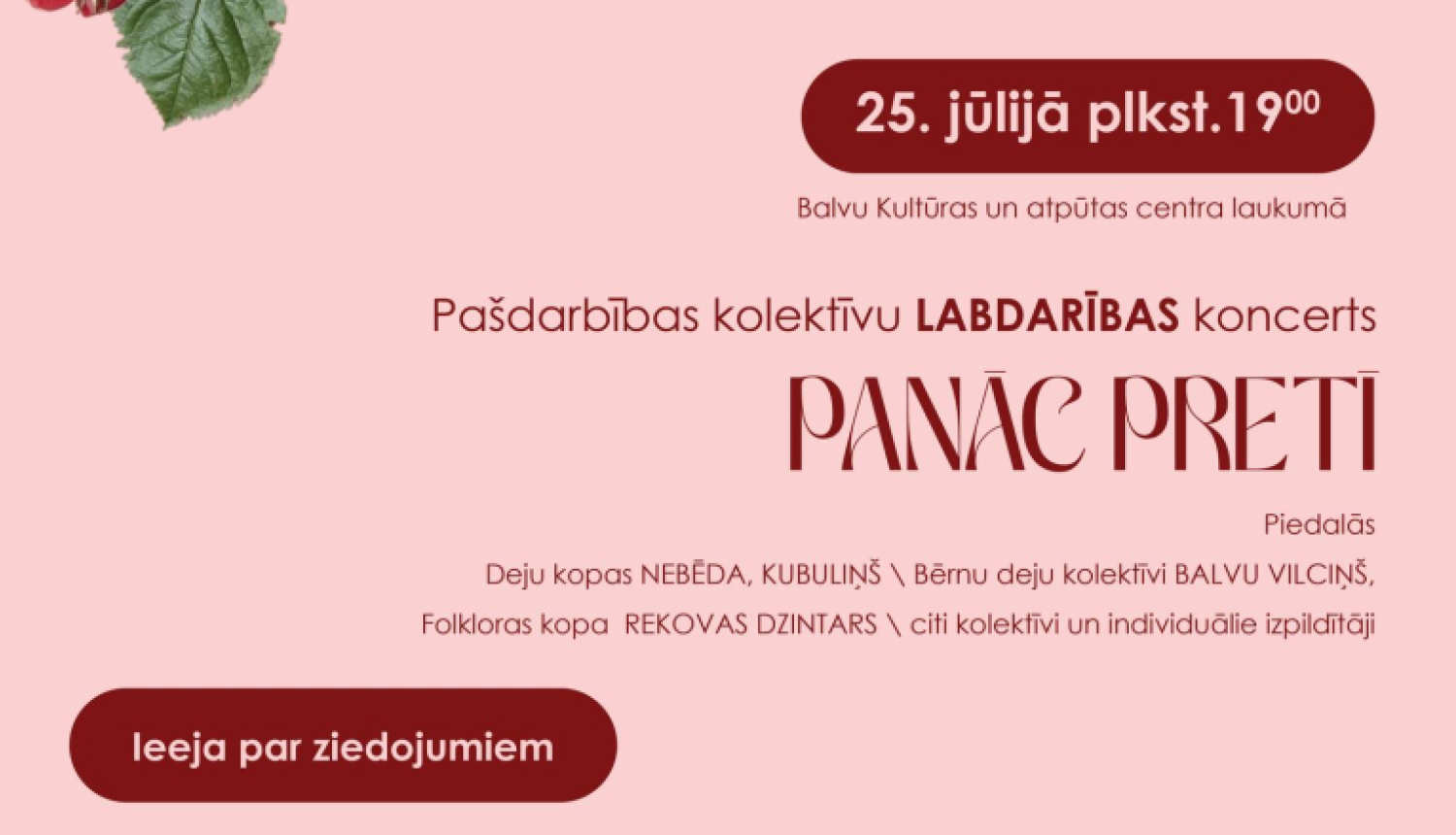 AFIŠA_Labdarības koncerts "Panāc pretī"